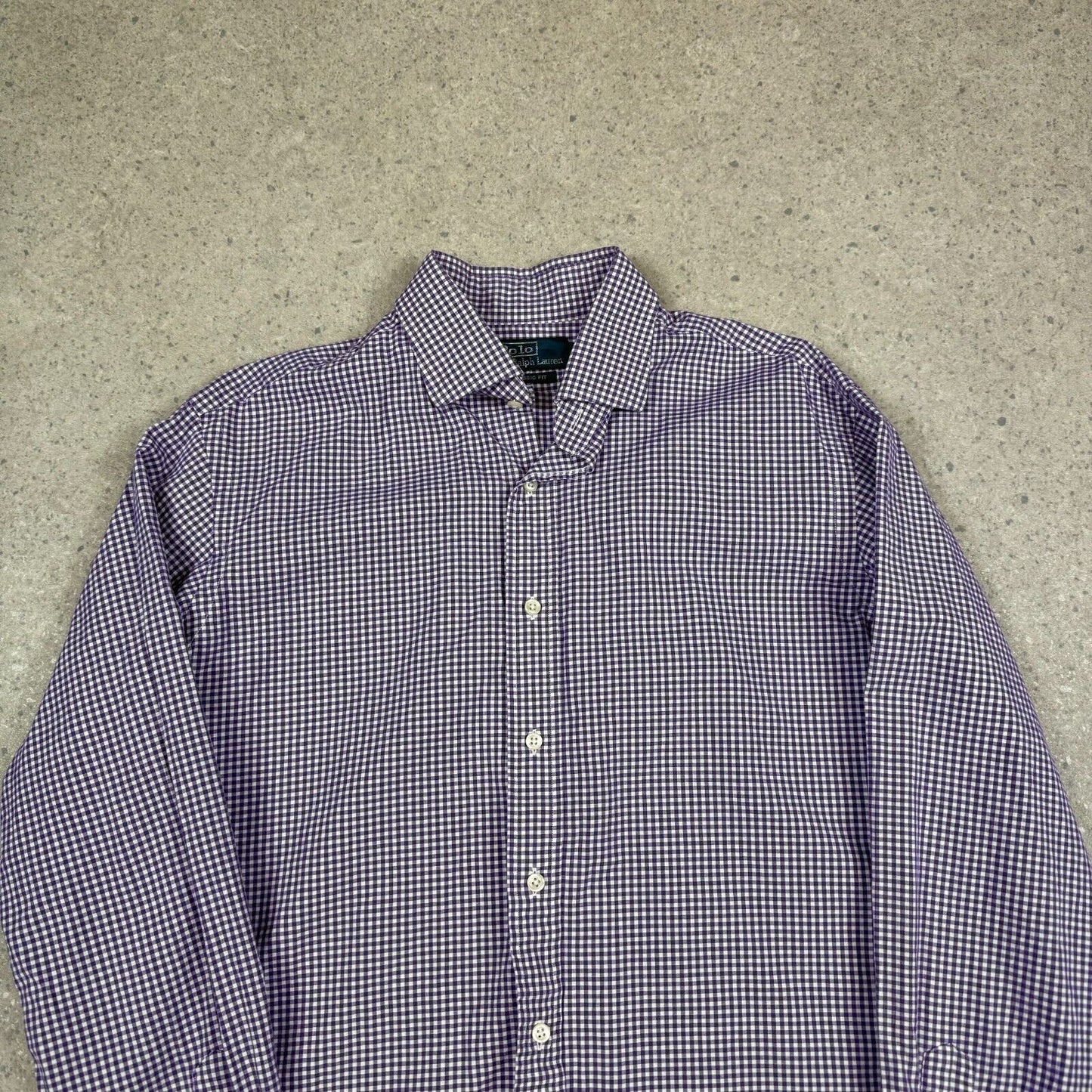 Polo Ralph Lauren Check Shirt Large Purple Classic Fit