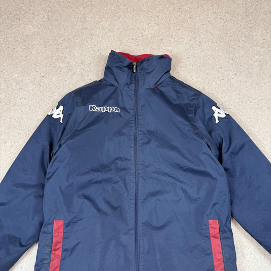 Kappa Puffer Jacket Small Navy Colourway Embroidered Logo Fleece Lined