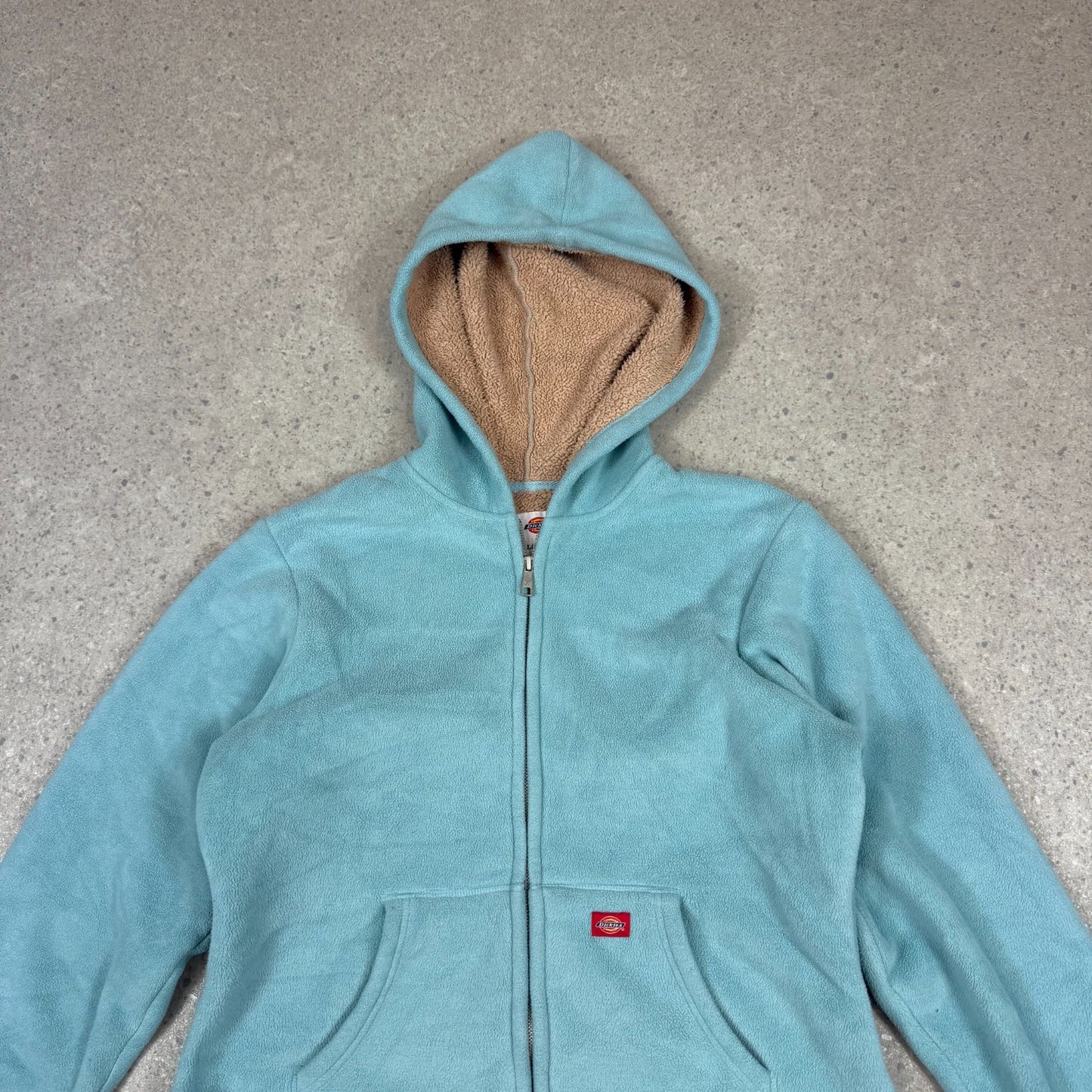 Dickies Hoodie Large Teal Blue Colourway Sherpa Lined Fleece