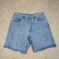 Wrangler Jorts 34” Blue Denim Relaxed Fit
