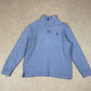 Ralph Lauren 1/4 Zip Jumper Large Baby blue Embroidered Logo