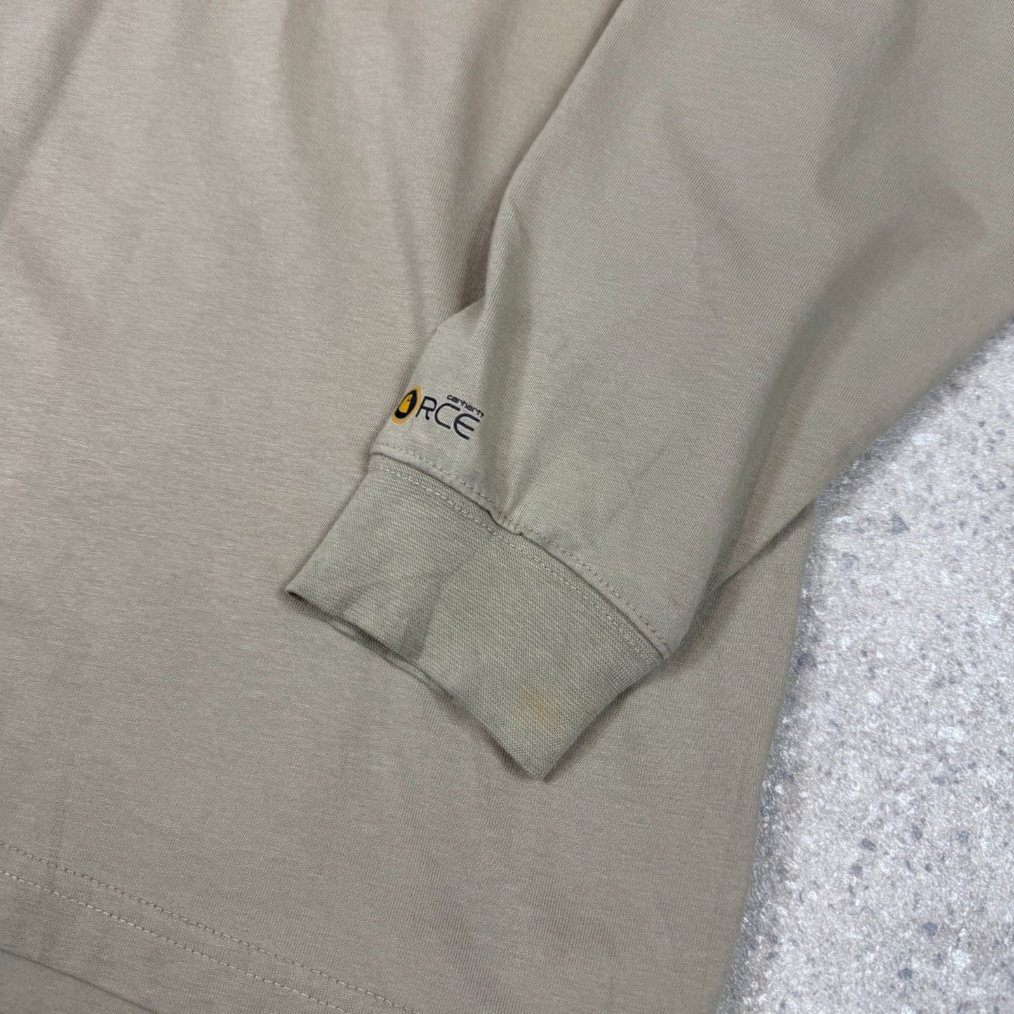 Carhartt Long Sleeeve XLT Beige Colourway Embroidered Logo