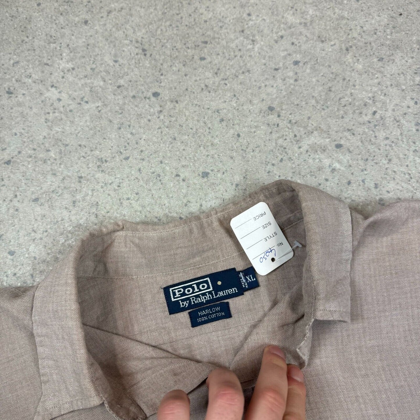 Ralph Lauren Shirt Large Light Brown Colourway