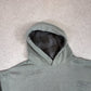 Dickies Hoodie Large Sea-foam Green Flannel Boxy Fit Vintage