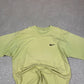 Vintage Nike T Shirt XL Neon Green Embroidered Logo Heavyweight 90s