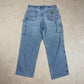Carhartt Carpenter Jeans 36x30 Light Wash Denim Blue