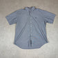 Ralph Lauren Short Sleeve Shirt Large Grey Embroidered Logo Long Sleeve