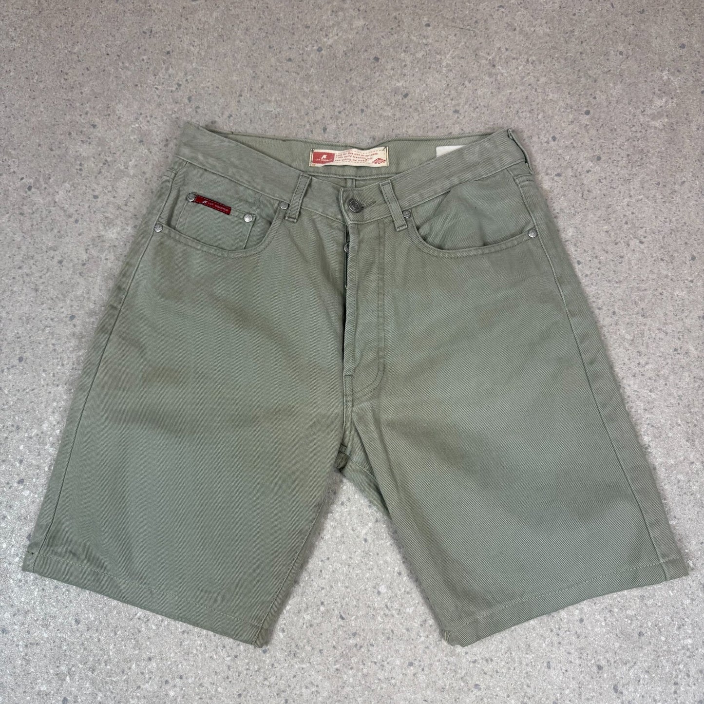 Lee Copper Shorts 30” Beige Colourway Leather Badge
