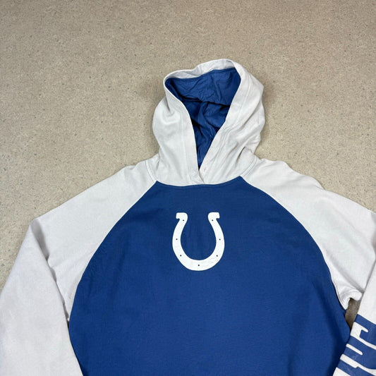 NFL Indianapolis Colts USA Football Hoodie XL Blue White