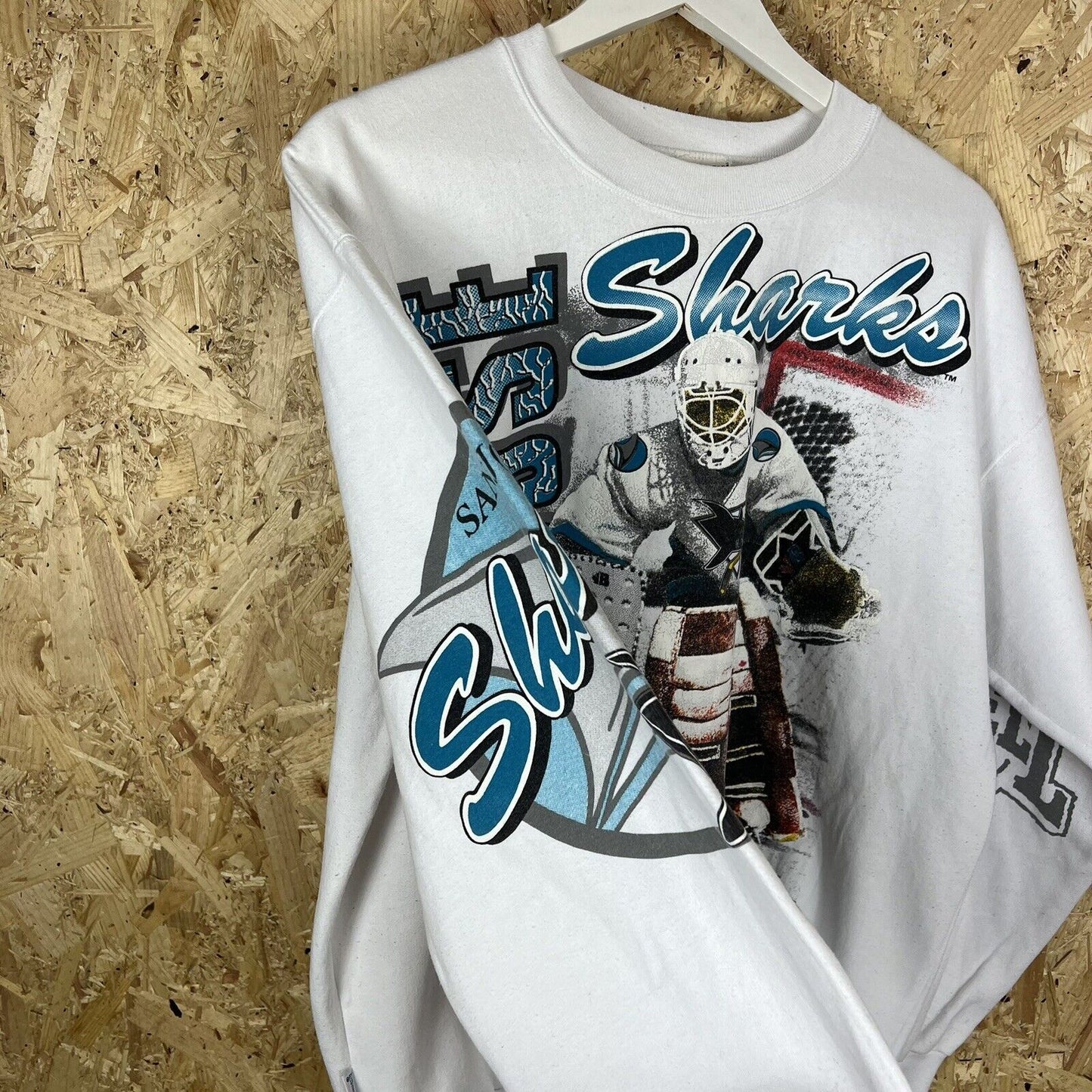 Vintage 1991  hockey sweatshirt Sharks San Jose Champbell Men’s Large