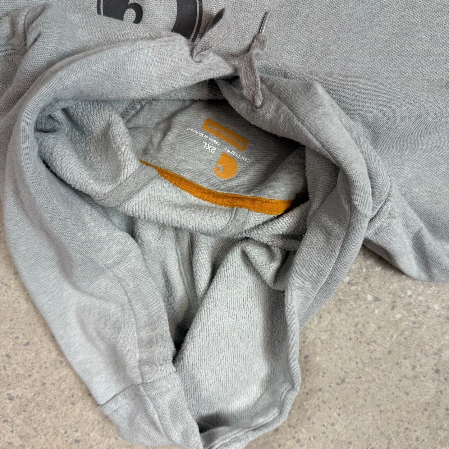 Carhartt Hoodie 2XL Light Blue Hooded Pocket Logo