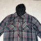 Dickies Flannel Hooded Work Jacket 2XL Black Grey