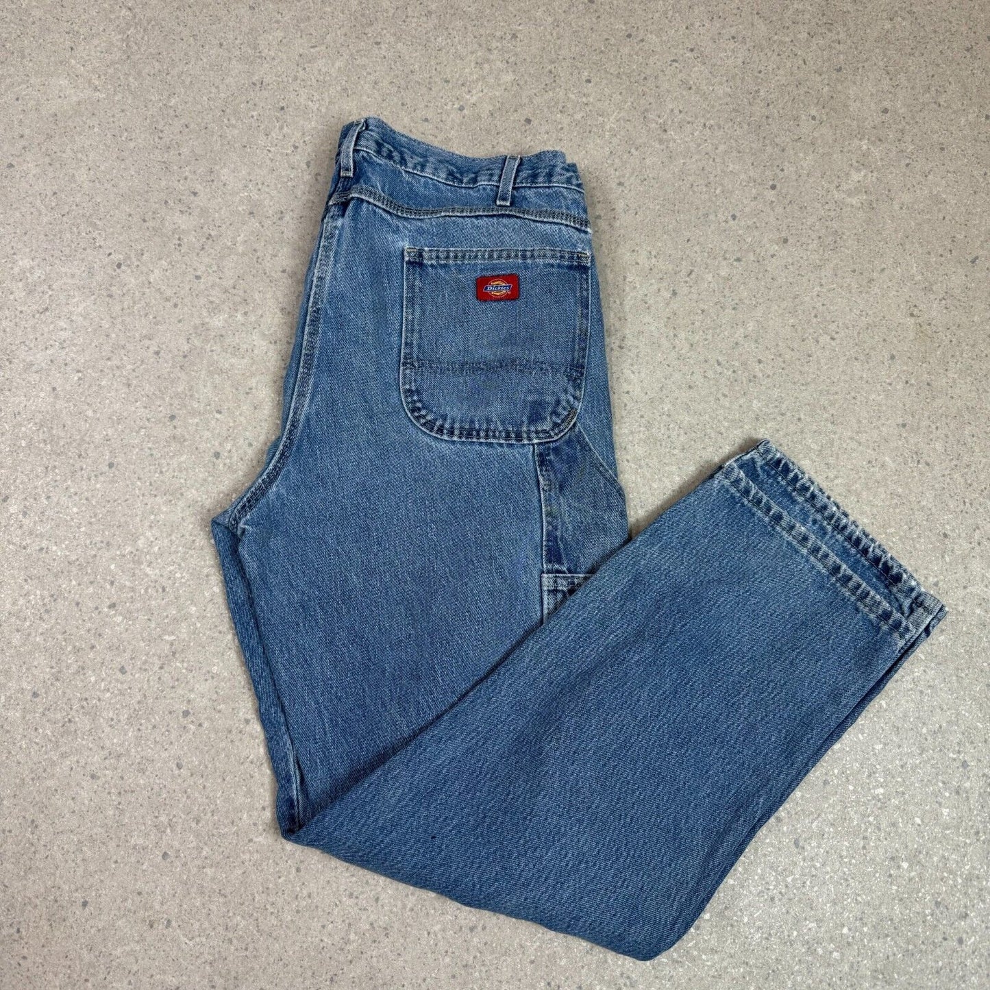 Dickies Jeans 38x32 Denim Blue Carpenter Baggy Fit