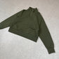 Carhartt 1/4 Zip Jumper XS Khaki Embroidered Logo Women Boxy Fit Long Sleeve