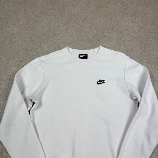 Nike Club Sweatshirt Small White Cotton