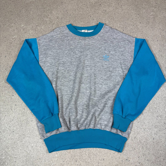 Adidas Sweatshirt M / L 80 90s Grey Blue