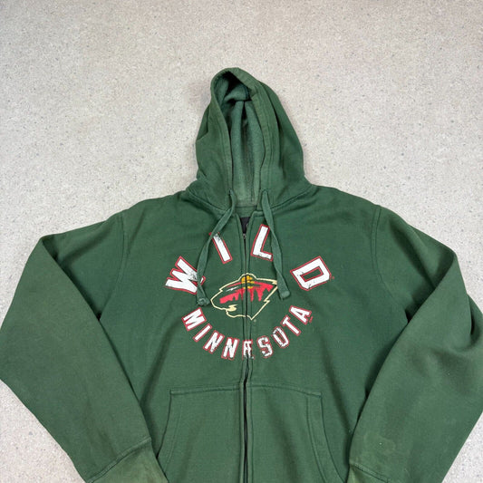 Minnesota Wild NHL Full Zip Hoodie Large Green