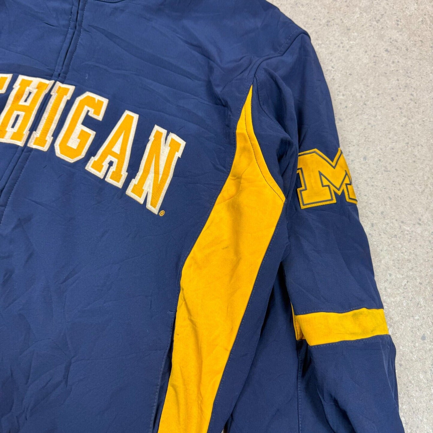 Michigan Varsity Jacket XL Blue Yellow