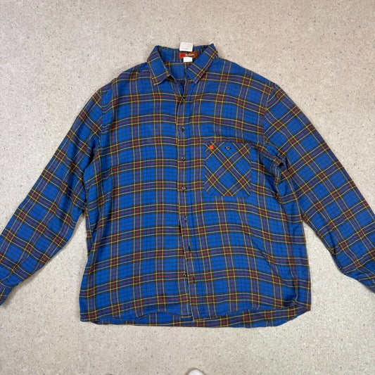 Vintage Marlboro Flannel Shirt Large Blue Colourway