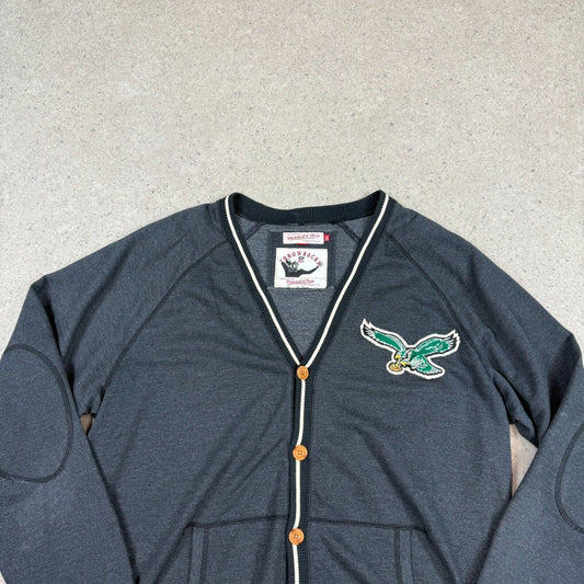 Mitchell & Ness Cardigan XL/XXL Philadelphia Agles Embroidered Y2K Throwback NFL