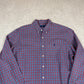 Ralph Lauren Shirt 2XL Red Blue Check Button Down Long Sleeve