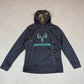 Real Tree Hoodie Small Embroidered Logo Black Grey Hooded