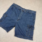 Wrangler Cargo Jorts 44” Blue Baggy Fit Denim