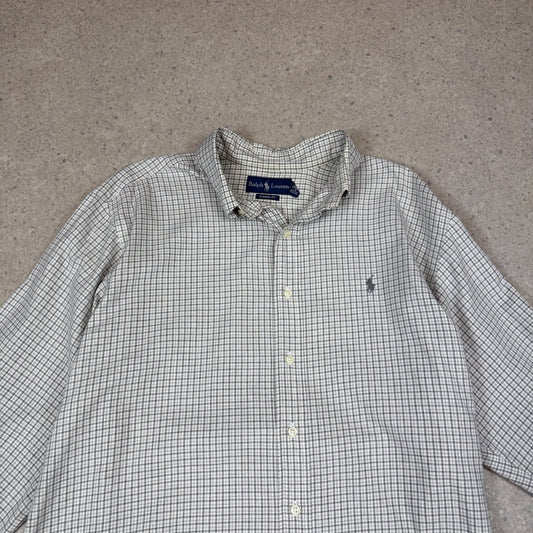 Ralph Lauren Check Shirt XL Cream / Grey Colourway