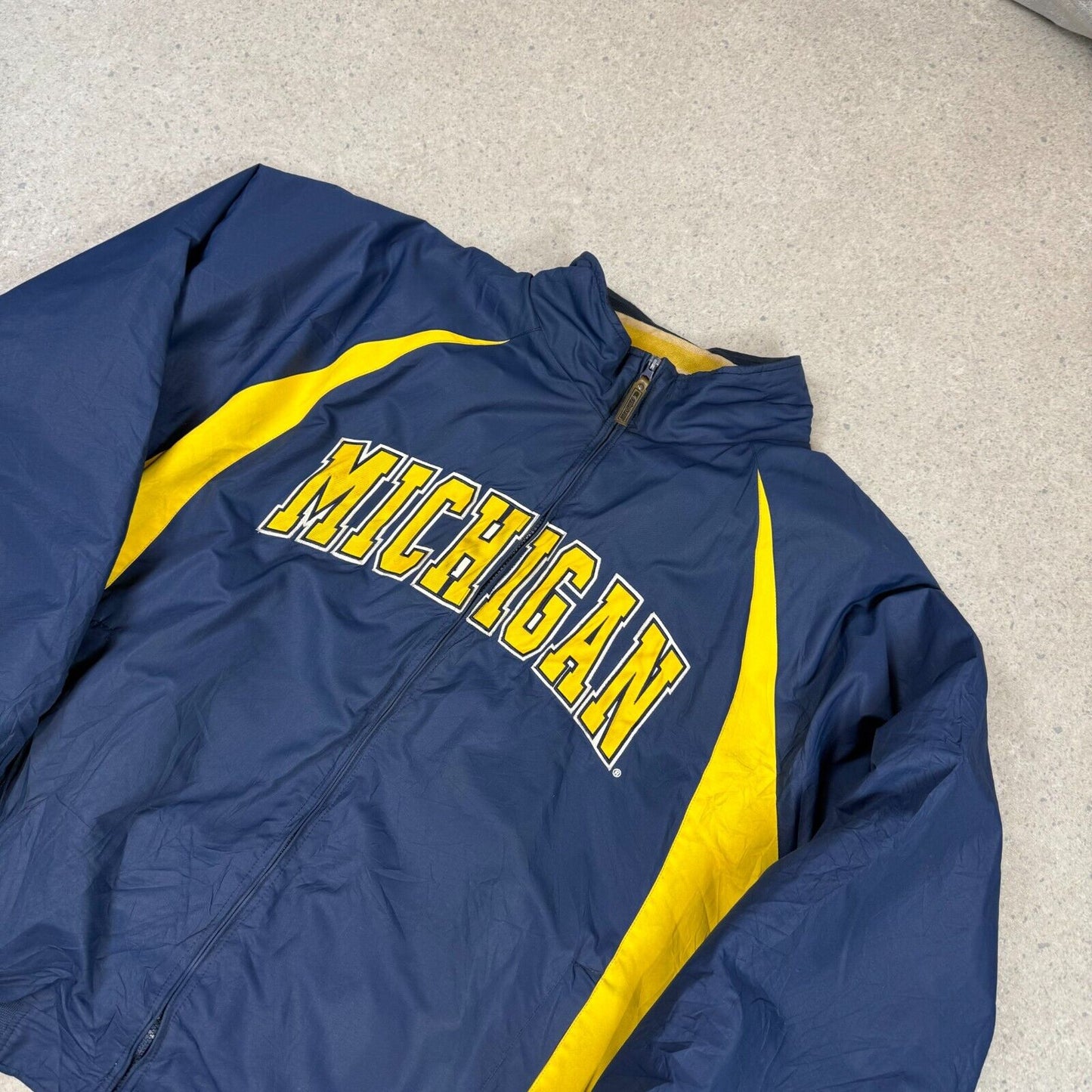 Michigan USA College Jacket 2XL Navy Yellow Waterproof