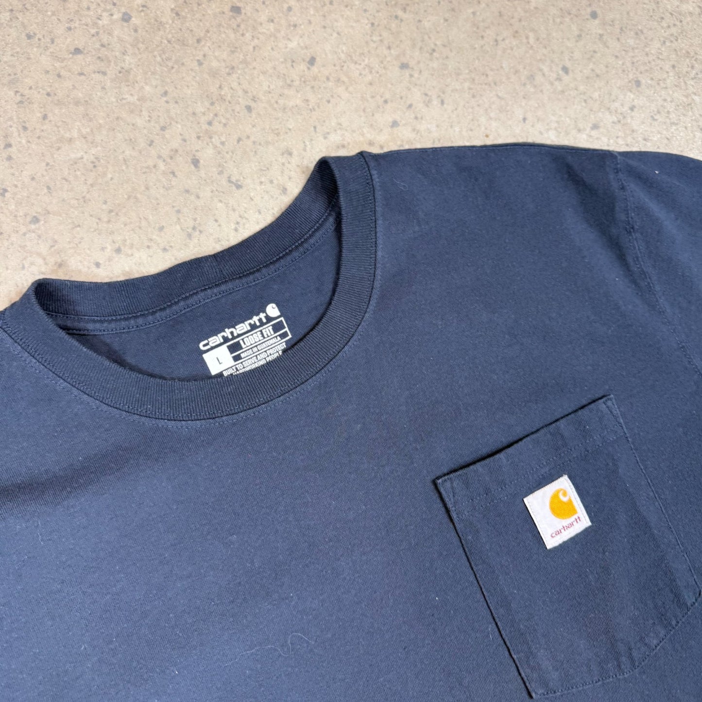 Carhartt T Shirt Large Loose Fit Navy Colourway