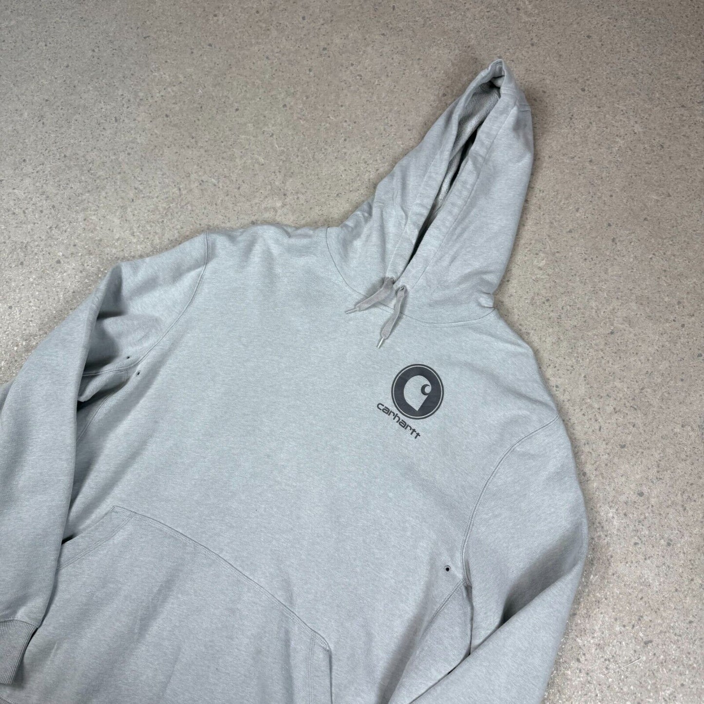 Carhartt Hoodie 2XL Light Blue Hooded Pocket Logo