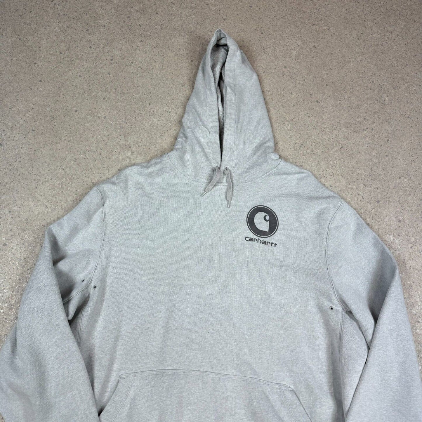 Carhartt Hoodie 2XL Light Blue Hooded Pocket Logo