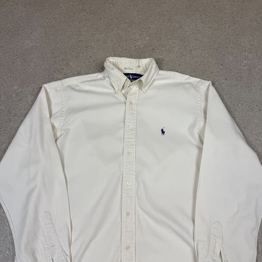 Ralph Lauren Shirt Large Off White Colourway Heavyweight Cotton
