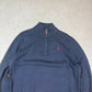 Ralph Lauren 1/4 Zip Jumper Large Navy Colourway Embroidered Logo