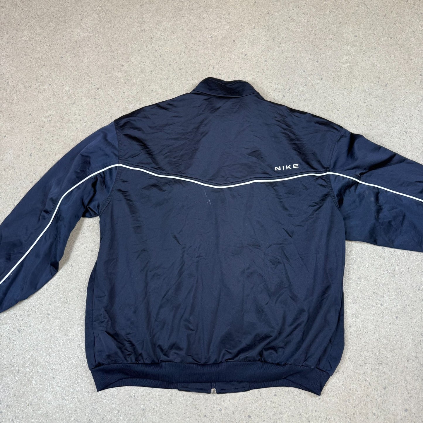 Nike Track Top 2XL 90s Navy / White Colourway Lined Retro