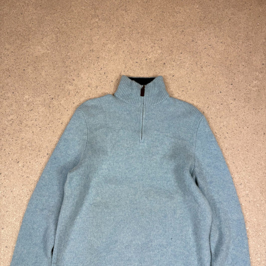 Ralph Lauren 1/4 Zip Medium Baby Blue Colourway