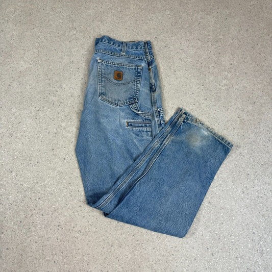 Carhartt Carpenters Jeans 33x34 Denim Medium Wash