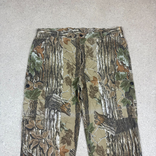 Real Tree Cargos 42x32 Baggy Fit Green Camouflage
