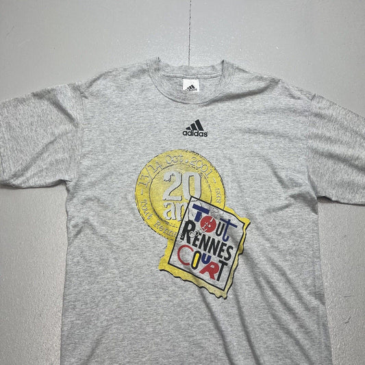 Adidas France Running Tour 2001 Vintage T Shirt Men’s Large