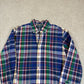 Ralph Lauren Check Shirt Medium Blue Custom Fit