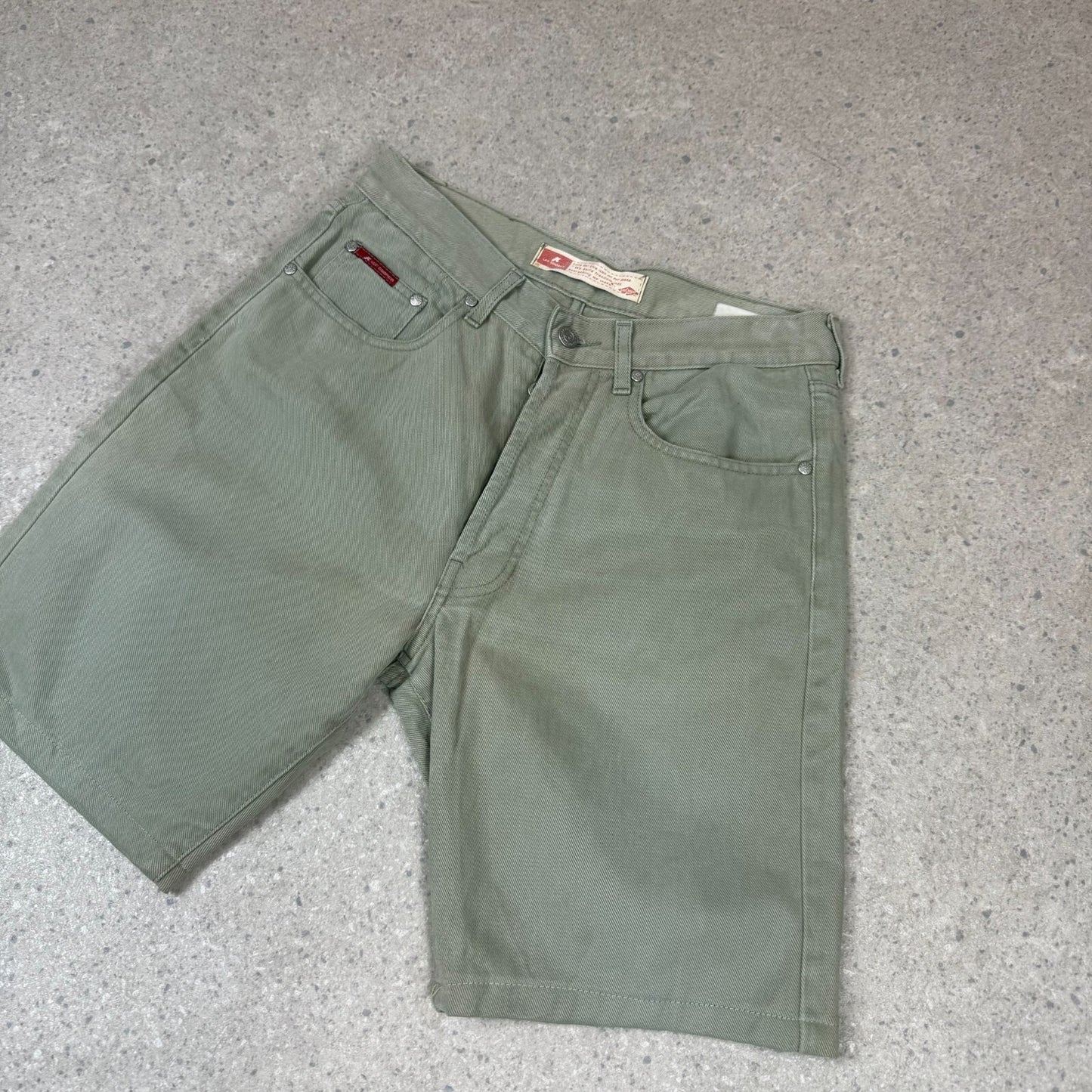 Lee Copper Shorts 30” Beige Colourway Leather Badge