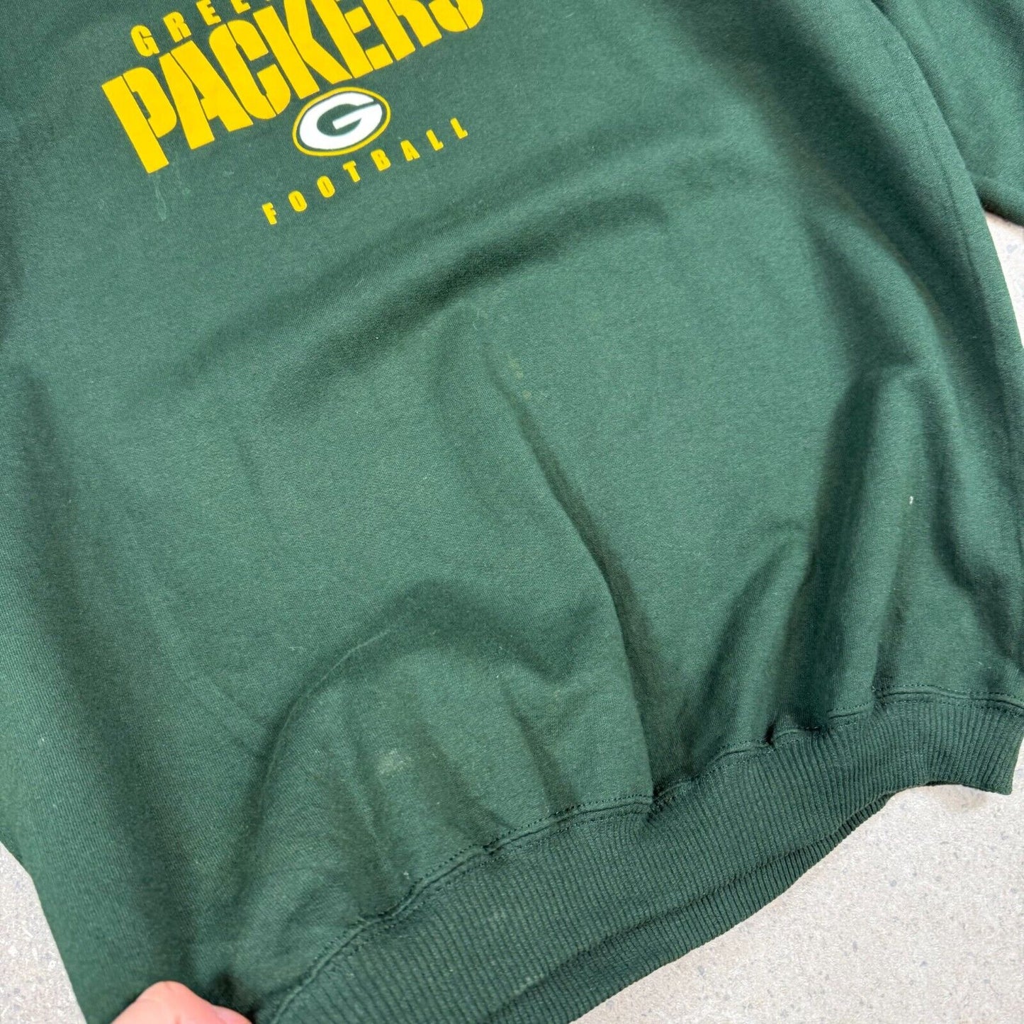 Green Bay Packers Football NFL Sweater Large Heavy Weight Sweatshirt