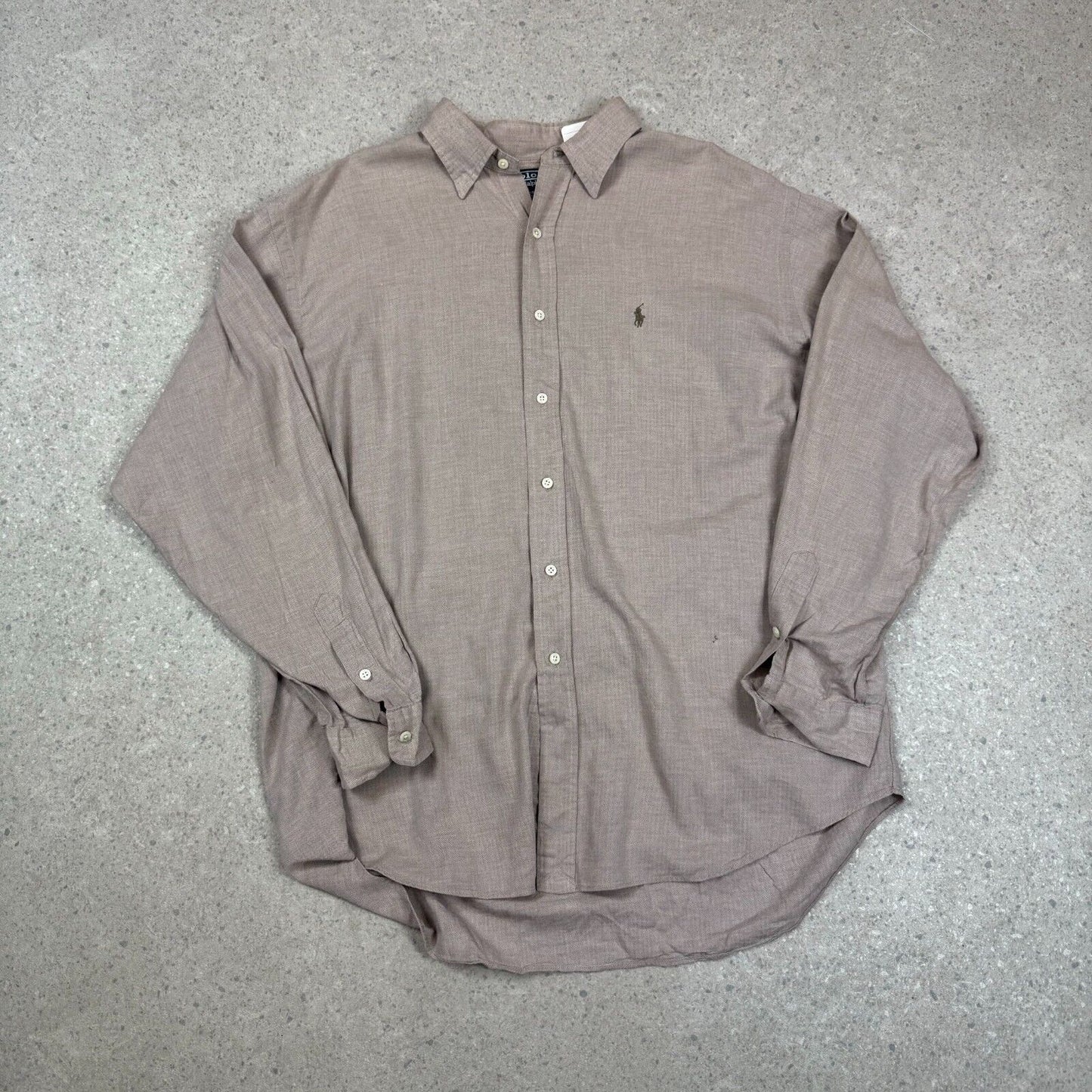 Ralph Lauren Shirt Large Light Brown Colourway