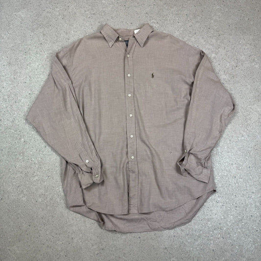 Ralph Lauren Shirt Large Light Brown Colourway