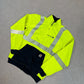 Vintage Carhartt Hi Vis Zip Up Large Green Black Jumper United USA