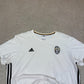 Adidas Juventus T Shirt Large White Black Embroidered Logo Short Sleeve