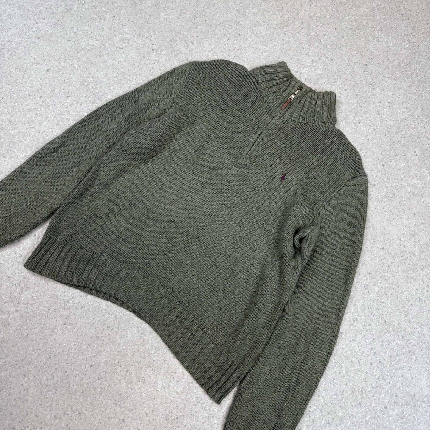 Polo Ralph Lauren 1/4 Jumper Zip Medium Green