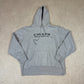 Chaps Hoodie Large Embroidered Logo Fleece Lined Hooded Y2K