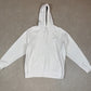 Nike Small Swoosh Hoodie Medium White Embroidered Swoosh Silver Tag Y2K