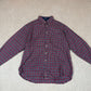 Tommy Hilfiger Button Up Check Shirt XL Embroidered Logo Red Blue Long Sleeve